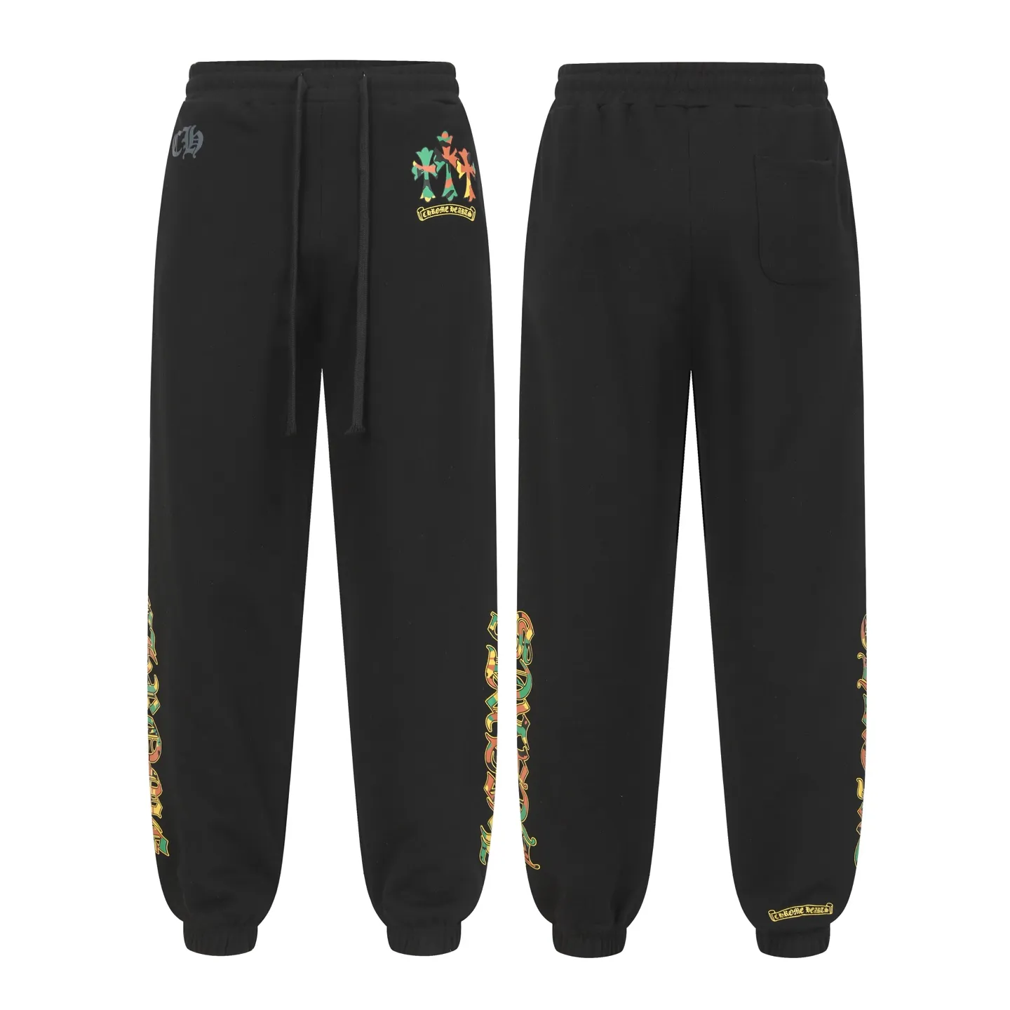P270 #W5002 model, cross-border running quantity, please do not place an order if you pursue quality - Chrome Hearts/Chrome Hearts white Sanskrit letter printed trousers, casual pants and sweatpants - High weight, high density and high quality. The wool is soft, delicate and skin-friendly. Soft and silky to the touch. Warmth and skin-friendly. - Custom-woven and dyed with no color difference. No matter the fabric or workmanship details, it beats the ordinary version on the market. -Colour: black -Size: S M L XL